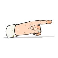 cartoon pointing hand N33