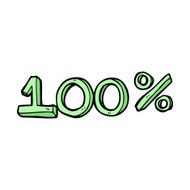 cartoon 100 sign