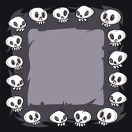 Cartoon Skulls Square Frame