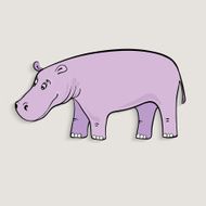 cute cartoon hippopotamus