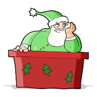 cartoon bored santa claus N5