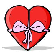 cartoon heart shaped present N5