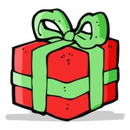 cartoon christmas present N39