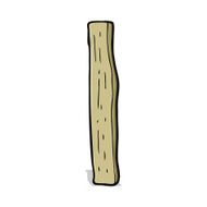 Cartoon Wood Post N6