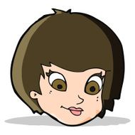 cartoon female face N69