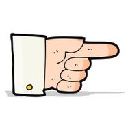 cartoon pointing hand N35