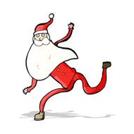 cartoon running santa N5