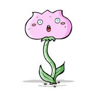 cartoon shocked flower N5