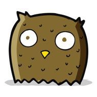 Cartoon Owl N109