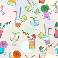 Cocktail vector illustration pattern