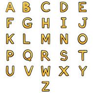 Vector Set of Letters Alphabet ABC N5