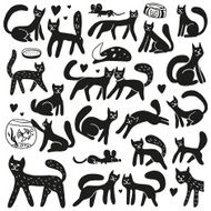 cats - doodles set N2