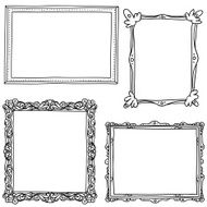 Ornate frame in sketch style N3