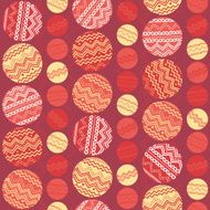 Abstract illustration with circles and hand-drawn elements Seamless vector pattern N2