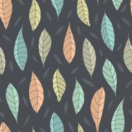 Seamless pattern with leaf