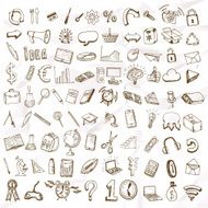 Set of doodle icons