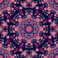 Ethnic floral seamless pattern N4