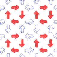 Seamless background of hand drawn arrows N7