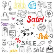 Sale signs and price discount tags shopping associated symbols N2