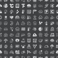 doodle weather seamless pattern background
