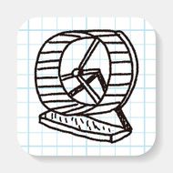 Pet exercise wheel doodle N4