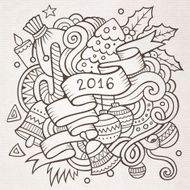 2016 New year doodles elements background N6