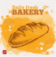 daily fresh bakery Hand drawn vector sketch of bread N2