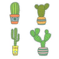 Set of cactus