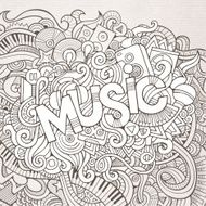 Music hand lettering and doodles elements background N3