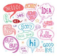 Speech bubbles vector illustration N27