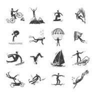 Extreme Sports Icons Sketch
