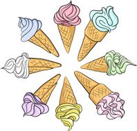 set of different ice creams N2