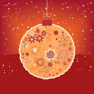 Retro template - Beautiful Christmas ball EPS 8
