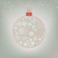Beautiful Christmas ball card EPS 8