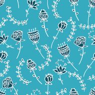 Seamless doodle floral pattern