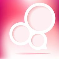 Speech Bubble pink valentine EPS8