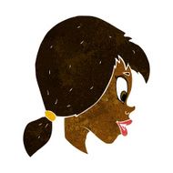 cartoon pretty female face N45