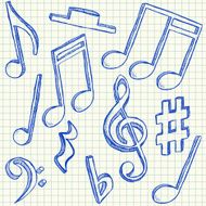 Musical notes doodles