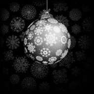 Vintage card with Christmas ball EPS8