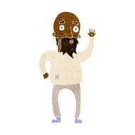 cartoon bearded man waving N4