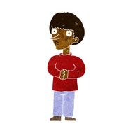 cartoon nervous man N82