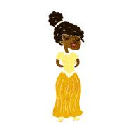 cartoon pretty victorian woman N6
