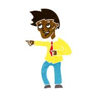 cartoon funny office man pointing N6