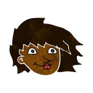 cartoon female face N71