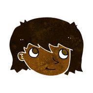 cartoon female face N72