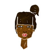 cartoon female head N6