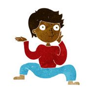 cartoon boy doing crazy dance N6