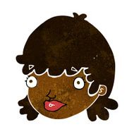 cartoon staring girl N4