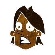 cartoon frightened face N6