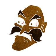 cartoon angry old man N81